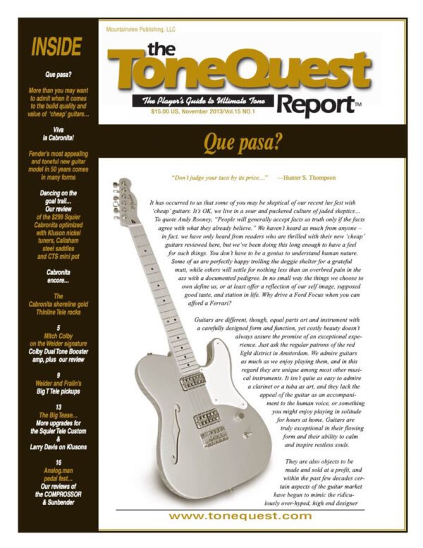 ToneQuest Report November 2013
